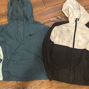 Nike Hooded Windbreakers in Teal and Black